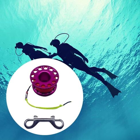 Scuba Diving Reel, Dive Spool Reel with 30M/100ft High Visibility Line, Scuba Spool Finger Reel for Underwater Activities in Saudi Arabia