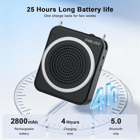 Voice Amplifier for Teachers with Wired Handheld Microphone and Headset Microphone, 2800mAh Mini Pa System Bluetooth Personal Portable Speaker for Classroom, Meeting and Yoga, Black in Saudi Arabia