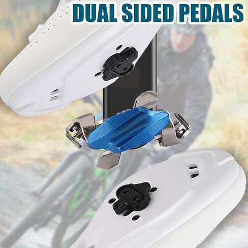 دواسات دراجة SPD، دواسات MTB بدون مشبك مع مرابط، دواسة دراجة جبلية من الألومنيوم CNC مزدوجة الجوانب مقاس 9/16 بوصة متوافقة مع نظام SPD، للدراجات الجبلية والحصى in Saudi Arabia