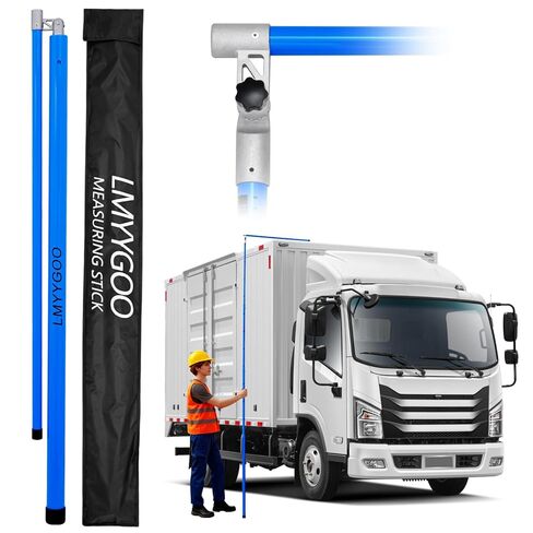 20FT Load Height Measuring Stick with Carrying Bag, Retractable Height Stick for Trucks, Truck Height Measuring Stick with Adjustable Pole, Accurately for Trucks, Car Haulers(Dark Blue) in Kuwait