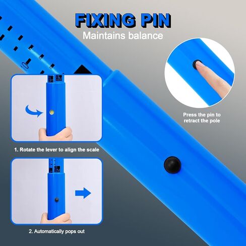 20FT Load Height Measuring Stick with Carrying Bag, Retractable Height Stick for Trucks, Truck Height Measuring Stick with Adjustable Pole, Accurately for Trucks, Car Haulers(Dark Blue) in Kuwait