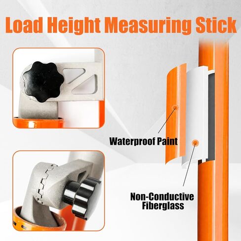 عصا قياس ارتفاع الحمولة، عصا ارتفاع الشاحنة المصنوعة من الألياف الزجاجية القوية بطول 20 قدمًا مع عمود قابل للتعديل، عصا قياس ارتفاع الشاحنة مع حقيبة حمل، عصا الارتفاع للشاحنات وناقلات السيارات in Kuwait