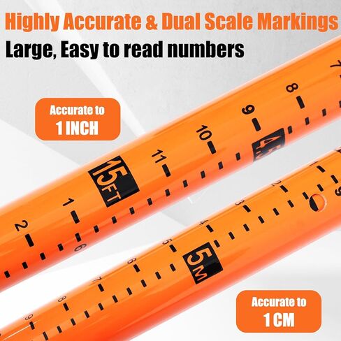 عصا قياس ارتفاع الحمولة، عصا ارتفاع الشاحنة المصنوعة من الألياف الزجاجية القوية بطول 20 قدمًا مع عمود قابل للتعديل، عصا قياس ارتفاع الشاحنة مع حقيبة حمل، عصا الارتفاع للشاحنات وناقلات السيارات in Kuwait