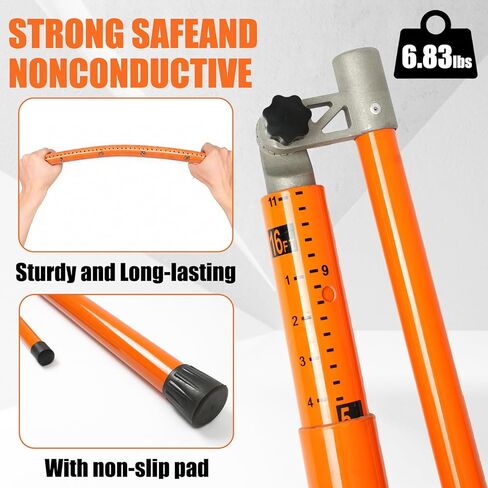 عصا قياس ارتفاع الحمولة، عصا ارتفاع الشاحنة المصنوعة من الألياف الزجاجية القوية بطول 20 قدمًا مع عمود قابل للتعديل، عصا قياس ارتفاع الشاحنة مع حقيبة حمل، عصا الارتفاع للشاحنات وناقلات السيارات in Kuwait