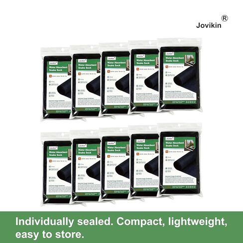 Super Absorbent Sock - 5" x 48" Water Absorbing Snake | 2 Gallon Capacity | Leak & Spill Control for Home, Basement & Industrial Spaces (Pack of 5) in Saudi Arabia