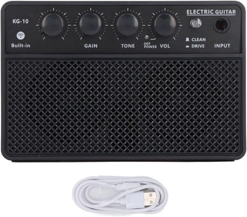 Mini Guitar Amp, Rechargeable 10W Electric Guitar Amplifier with Dual Channels for Practice Anywhere in Saudi Arabia