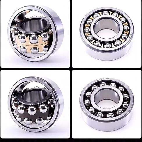 Double Row Self-aligning Ball Bearing 1200 1201 1202 1203 1204 1205 ATN AKTN K High Speed and High Temperature Resistance 1Pcs(1203 17x40x12,Steel Cage) in Saudi Arabia