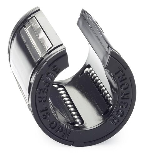 Thomson SUPER16OPN, Ball Bushing Bearing, Super, Open, for continuously supported applications, self-aligning; use with 1 in Diameter Shaft, Class L in Saudi Arabia