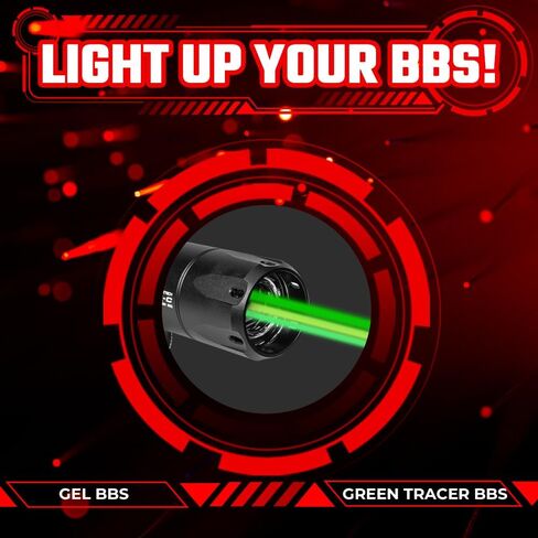 وحدة تتبع Airsoft من ACETECH Quark C تتوهج في الظلام، تأثير إضاءة LED أخضر/جيل BB لتصميم Shotty in Kuwait