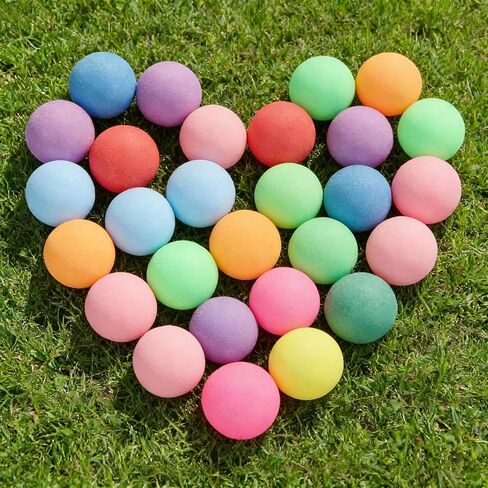 40 قطعة من كرات لعب بلاستيكية متعددة الألوان مقاس 40 مم، كرات تنس الطاولة، كرات بينج بونج الترفيهية، مشاريع DIY، ديكورات العطلات، أدوات تعليمية، ليست لحفر الكرات in Kuwait
