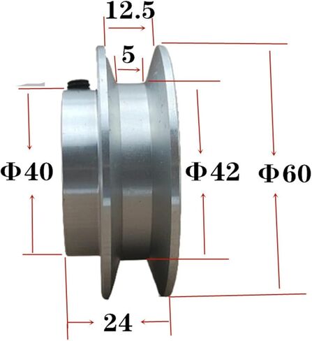 Pulleys Motor Belt Drive Wheel Pulley, Single Groove, Type(40x10mm) in Saudi Arabia