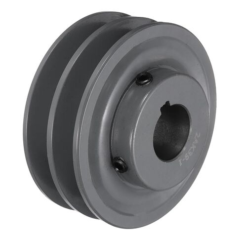 uxcell 2AK25-3/4 V-Belt Sheave 3/4"Bore x 2.55"OD Double Groove Web Sheave Bored-to-Size Sheave, Cast Iron, Belt Section for 4L or A Belt in Saudi Arabia