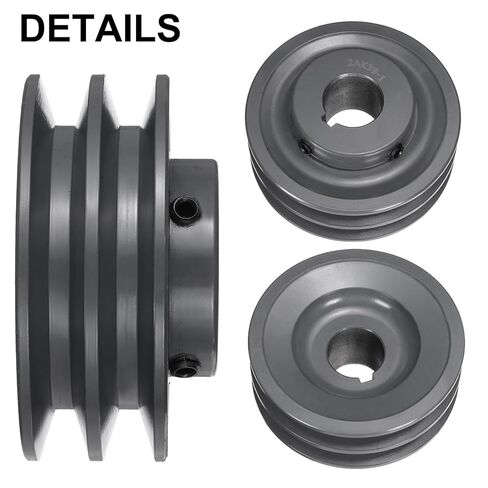 uxcell 2AK25-3/4 V-Belt Sheave 3/4"Bore x 2.55"OD Double Groove Web Sheave Bored-to-Size Sheave, Cast Iron, Belt Section for 4L or A Belt in Saudi Arabia
