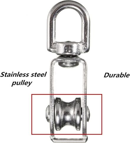 Pulleys Stainless Steel Pulley Single Wheel Swivel Lifting Rope 360 Degrees Rotatable Bearing Tools in Saudi Arabia
