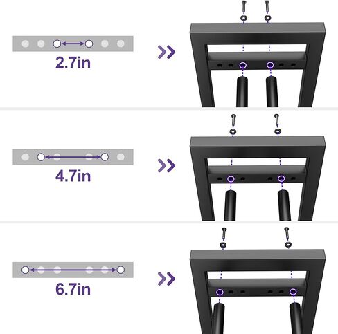 niffgaff 3 Tier Adjustable Dumbbell Rack, Weight Rack with Extended Base & Movable Hooks, 450 lb Capacity in Kuwait