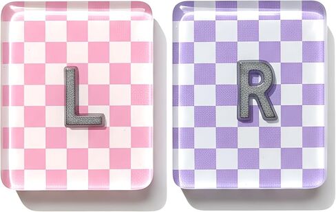 Xray Markers with Initials Checkered Two Tone X Ray Markers 1.5x1.2inch Include Reusable Adhesive Tapes for Xray Tech Student (Purple and Pink) in Kuwait