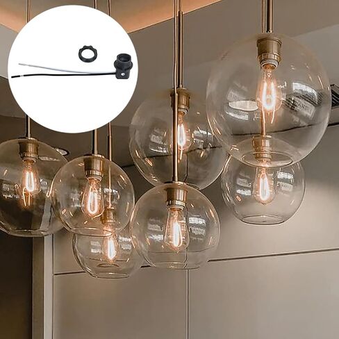 4PCS E12 Candelabra Base with 5.9 Inch Long Lead CUL Certified E12 Lamp Holder Candelabra Bulb Ring for Night Lights Chandeliers Ceiling Lights Table Lamps Black in Saudi Arabia