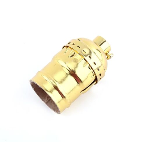 Vintage E27 Pendant Bulb Stand Retro E27 Lamp Holder Aluminum Socket Without Switch and Wire for Home Kitchen (Gold Without Switch and Wire) in Saudi Arabia