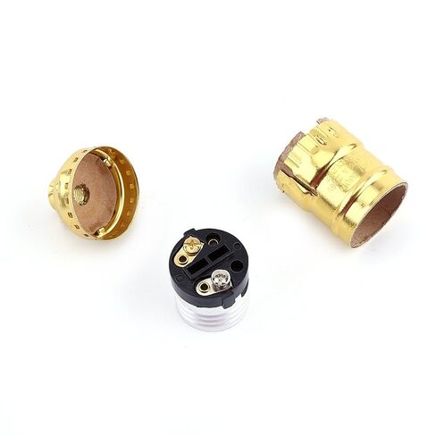 Vintage E27 Pendant Bulb Stand Retro E27 Lamp Holder Aluminum Socket Without Switch and Wire for Home Kitchen (Gold Without Switch and Wire) in Saudi Arabia