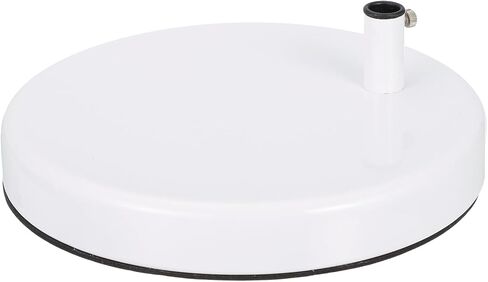 PATIKIL Desk Lamp Base, 7.5 Inch Round Metal Desk Lamp Display Stand Replacement for Bedroom Bedside Table Lamps Mic Arm Mount, Silver in Kuwait