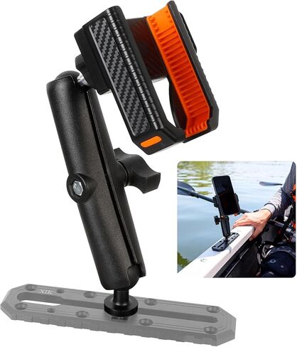 حامل هاتف xik Kayak مع كرة T-Bolt، حامل الهاتف الخلوي على مسار القارب، [قفل وإطلاق 1 ثانية] [قابل للتعديل 360 درجة]، يناسب الهواتف الذكية مقاس 4.7 بوصة - 7.2 بوصة in Kuwait