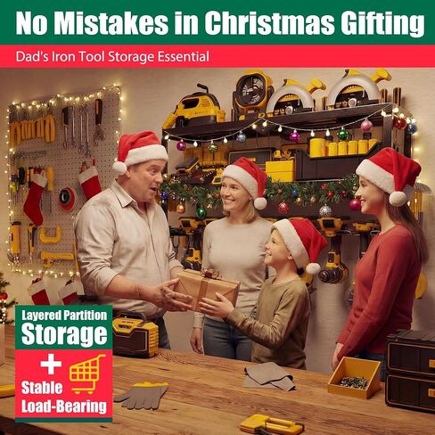 منظم أدوات الطاقة، 7 حامل مثقاب لتنظيم الأدوات والتخزين والتنظيم للمرآب، رف أدوات معدني شديد التحمل لأدوات الطاقة اللاسلكية مناسبة للوحة المفاتيح/ورشة العمل in Kuwait