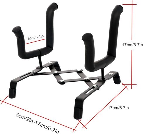 Foldable Violin Stand, Retractable Ukulele Stand, Soft Sponge Cushion Non Slip Rubber Feet with Portable Design, Ideal for Mandolin, Violin & Ukulele in Kuwait