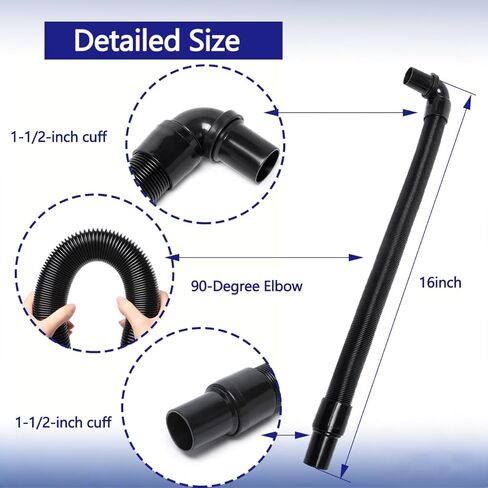 103048 Backpack Vacuum Hose, Static Dissipating Replacement Hose Compatible with ProTeam 1-1/2-Inch Cuffs, Fits Super Coach, Mode 6 and More Commercial Backpack Vacuums in Saudi Arabia