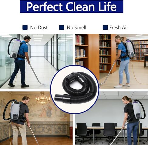 103048 Backpack Vacuum Hose, Static Dissipating Replacement Hose Compatible with ProTeam 1-1/2-Inch Cuffs, Fits Super Coach, Mode 6 and More Commercial Backpack Vacuums in Saudi Arabia
