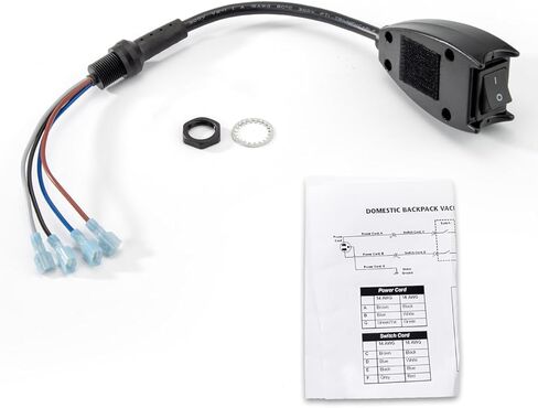 101610 Switch Cord Compatible with Pro Team Backpack Vacuum Parts - Vac Accessories Replacement Compatible with Pro Team Cylindrical Backpack Vacuum Cleaner 120V Switch Cord Assembly in Kuwait