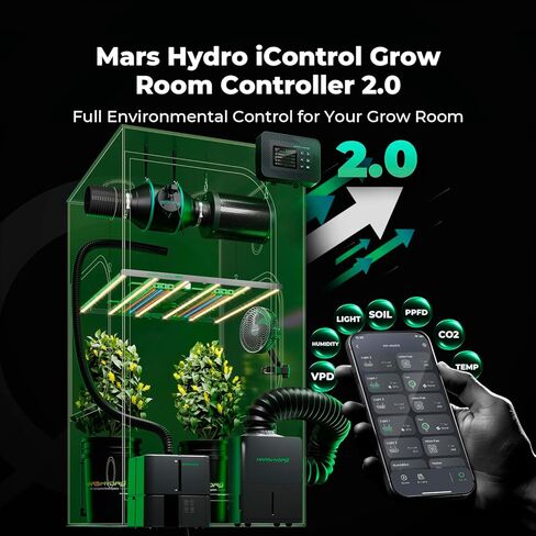 MARS HYDRO iControl لخيمة النمو، وحدة تحكم ذكية في غرفة النمو، بيئة ذكية مع درجة الحرارة والرطوبة وVPD ومؤقت ودورة in Kuwait