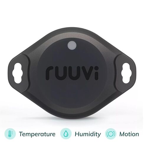 RuuviTag Pro 3in1 درجة حرارة بلوتوث لاسلكية (درجة مئوية/درجة فهرنهايت)، ورطوبة الهواء ومستشعر الحركة. التنبيهات والتاريخ. تطبيقات أندرويد/iOS مجانية. يتكامل مع Victron، Homey، وHome Assistant. صنع في أوروبا. in Kuwait