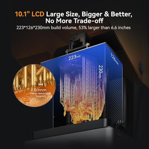 Creality Resin 3D Printer Halot Mage S 14K, with 10.1" HD LCD MSLA Mono, 4X High Speed Printing for 150mm/h Speed, UV Resin Photocuring Printer, Large Printing Size 8.78x4.96x9.06 inches in Kuwait