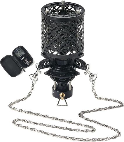 CAMPINGMOON Desktop Gas Heater with Empty Refillable Canister 110g for Outdoor Camping T-HEATER GASWARE Collaboration Limited Edition Black BKNX-92/BKTC-35 in Kuwait