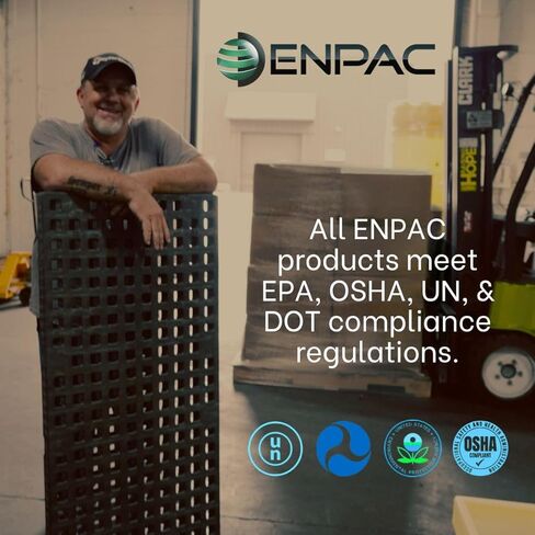 Enpac 95 Gallon Poly-Overpack Salvage Drum, 100% Polyethylene, Screw on Lid, UN/DOT/OSHA/EPA Compliant, Made in the USA, Yellow in Saudi Arabia