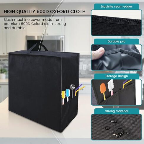 غطاء آلة Slushie لصانع المشروبات الاحترافي Ninja Frozen غطاء غبار لـ FS301C/FS301 غطاء مقاوم للماء لآلة عصير المنزل من النايلون متوافق مع ملحقات Ninja Slushie in Kuwait