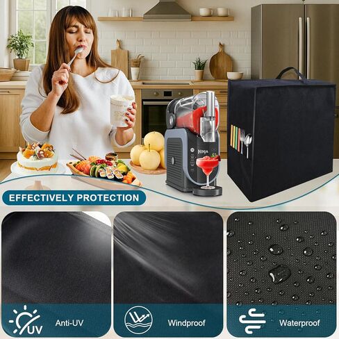 غطاء آلة Slushie لصانع المشروبات الاحترافي Ninja Frozen غطاء غبار لـ FS301C/FS301 غطاء مقاوم للماء لآلة عصير المنزل من النايلون متوافق مع ملحقات Ninja Slushie in Kuwait