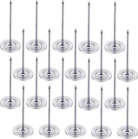 20PCS Long Thumb Tacks, 18mm X 50mm Extra Large Push Pins, Flat Head Furniture Nails for Sofa Headboard Decorative, Silver, 0.7 X 2 Inch in Saudi Arabia
