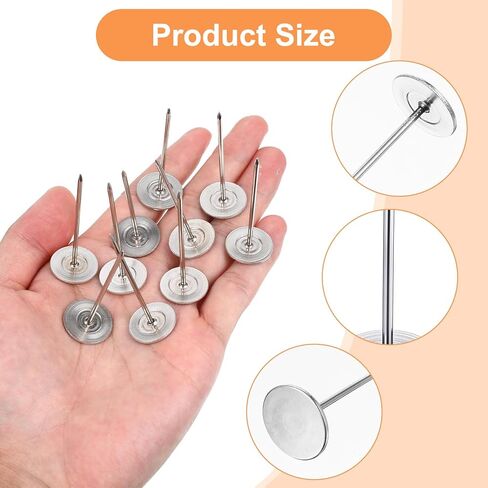 20PCS Long Thumb Tacks, 18mm X 50mm Extra Large Push Pins, Flat Head Furniture Nails for Sofa Headboard Decorative, Silver, 0.7 X 2 Inch in Saudi Arabia