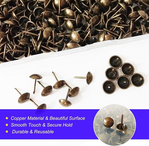 400 PCS Upholstery Tacks Upholstery Pins, Sofa Nails,7/16" Head x 11/16" Long Diameter Upholstery Nails Decorative Tacks for Furniture in Saudi Arabia