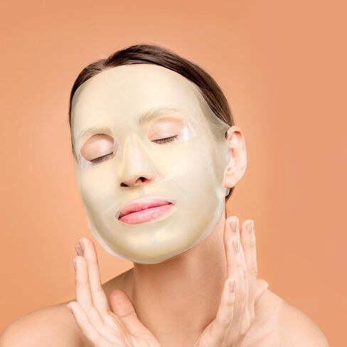 HOMSFOU Reusable Silicone Face Mask Cover 3 Pcs Set (white, Gold, Pink) for Women – Facial Sheet Mask Holder to Prevent Evaporation and Enhance Skincare Treatment in Saudi Arabia