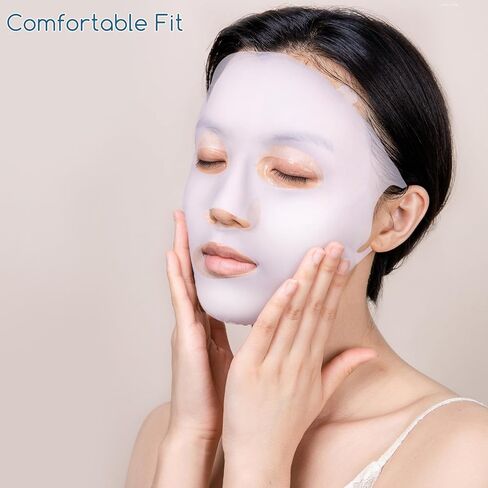 HOMSFOU Reusable Silicone Face Mask Cover 3 Pcs Set (white, Gold, Pink) for Women – Facial Sheet Mask Holder to Prevent Evaporation and Enhance Skincare Treatment in Saudi Arabia