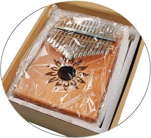 Angel ARK-N 17-Key Mahogany Kalimba Thumb Piano for Beginners with Tuning Hammer and Carrying Case - Reindeer Design in Kuwait