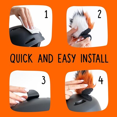 إكسسوارات خوذة الثعلب مع لاصق لاصق وحلقة لاصقة (الخوذة غير متضمنة)، آذان القطط الممتعة/غطاء للتزلج على الجليد، التزلج، ركوب الدراجات، ركوب الدراجات، التزلج للأطفال والكبار in Kuwait