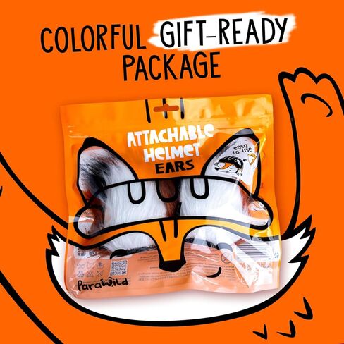 إكسسوارات خوذة الثعلب مع لاصق لاصق وحلقة لاصقة (الخوذة غير متضمنة)، آذان القطط الممتعة/غطاء للتزلج على الجليد، التزلج، ركوب الدراجات، ركوب الدراجات، التزلج للأطفال والكبار in Kuwait