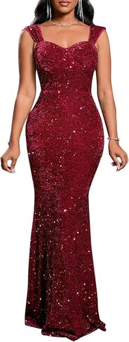 Women Sexy Sequin Off Shoulder Bodycon Evening Maxi Dress in Kuwait