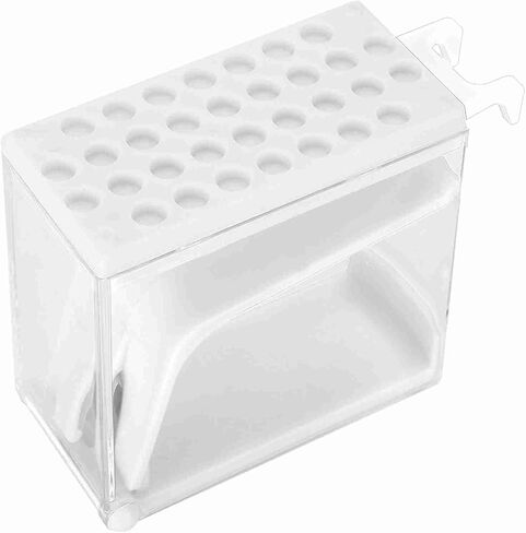 موزع لفافات القطن مقاس 4.7 * 3.8 * 1.9 بوصة، حامل مقسم لفافات القطن لطبيب الأسنان، أزرق (أبيض) in Kuwait