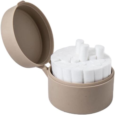 Dental Cotton Roll Round Holder Organizer 3.5" Dental Cotton Rolls Dispenser Beige (400CRD) in Saudi Arabia