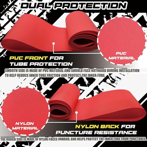 20x4.0 Bike Rim Strips, 2 Pack Nylon Tire Liner for Fat Tire Bicycles, E Bikes & Mountain Bikes Inner Tube Protection from Spokes & Punctures for 20x4 Wheels in Saudi Arabia