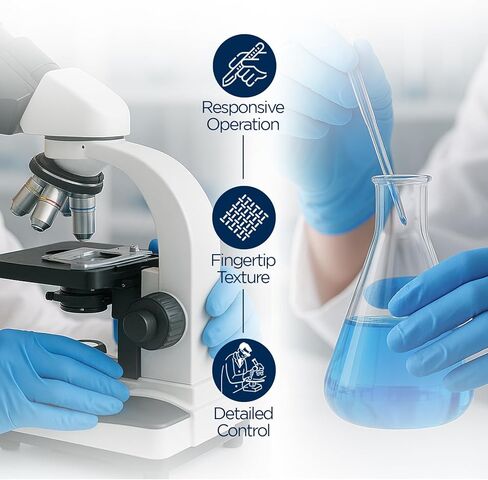 100 Count, Blue Nitrile Exam Gloves, Disposable Gloves Latex Free for Medical Care, First Aid, Cleaning, Food Prep in Kuwait